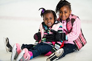 sisters ice skating