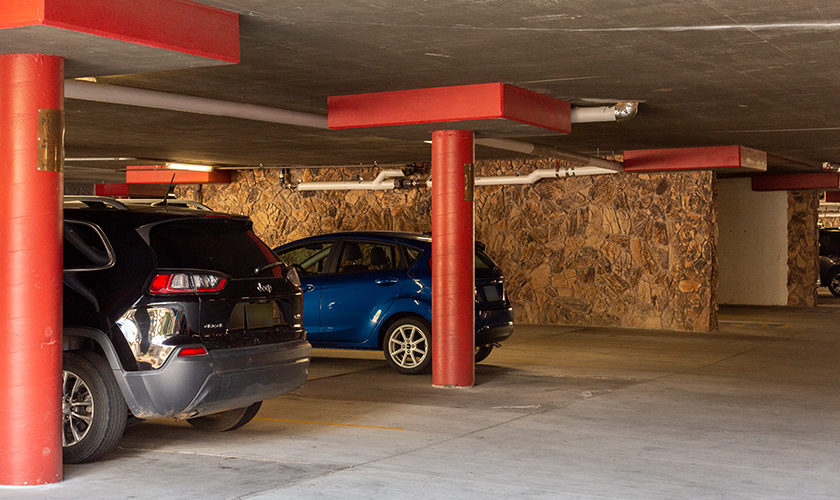 amenities - covered parking garage